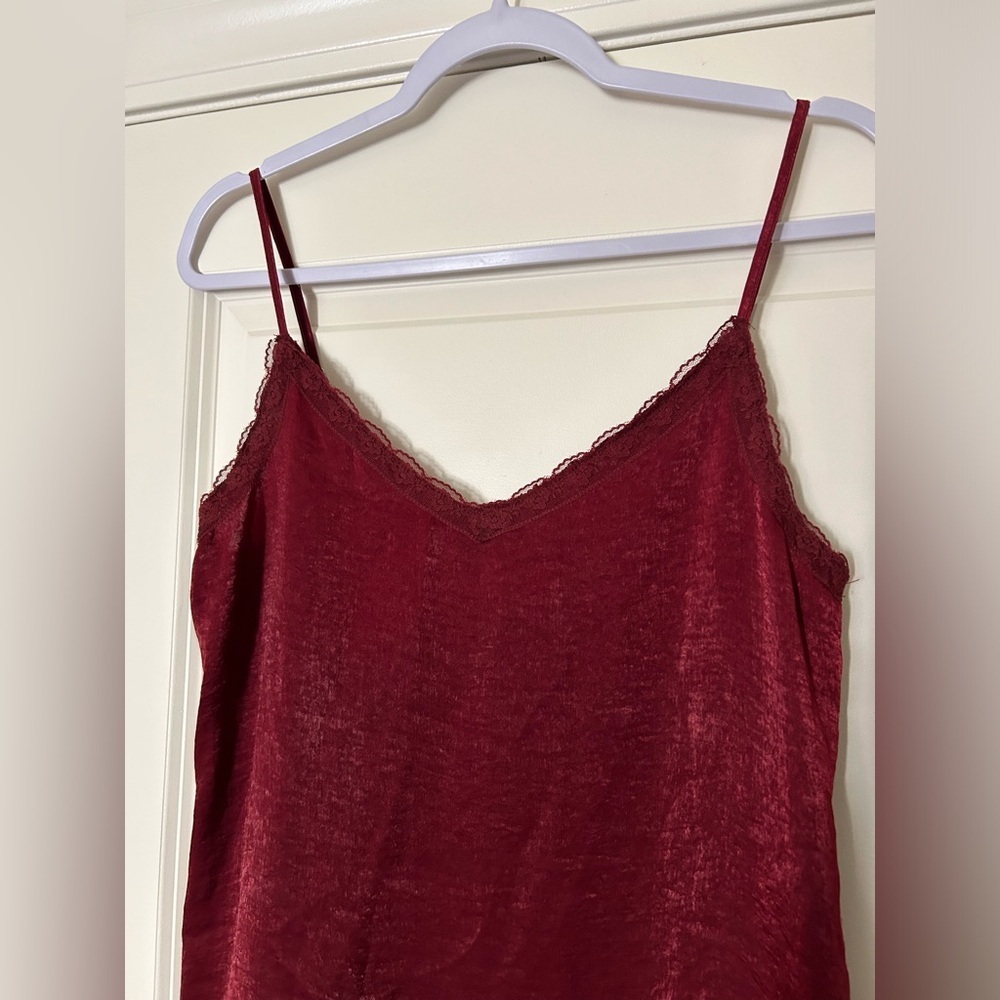 Hollister Red Satin Slip Dress Size S - Picture 4 of 7